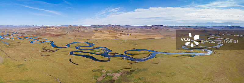 航拍呼伦贝尔莫尔格勒河图片素材