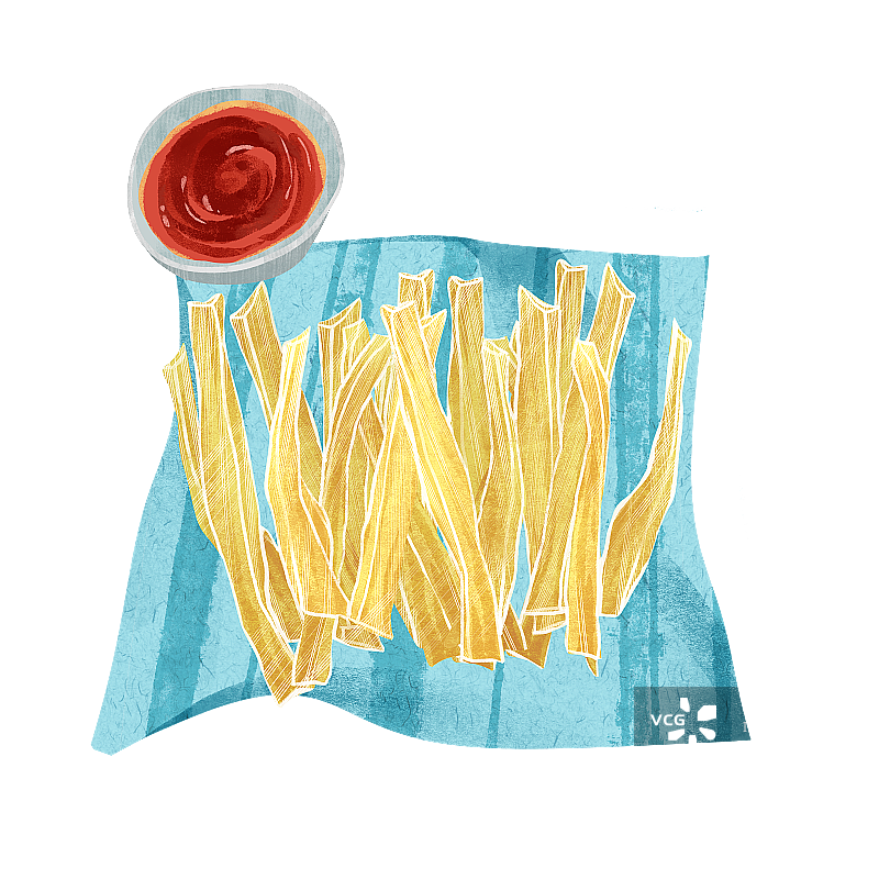 零食薯条插画元素图片素材