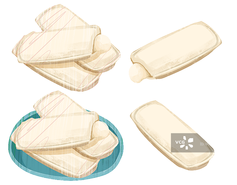 零食乳酸菌夹心面包插画元素图片素材