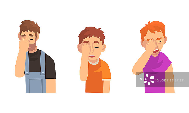 失望的男人用手捂住脸图片素材