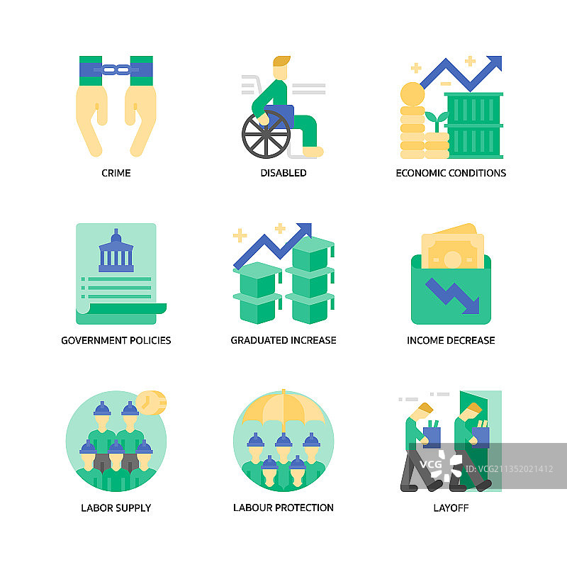 失业图标集图片素材