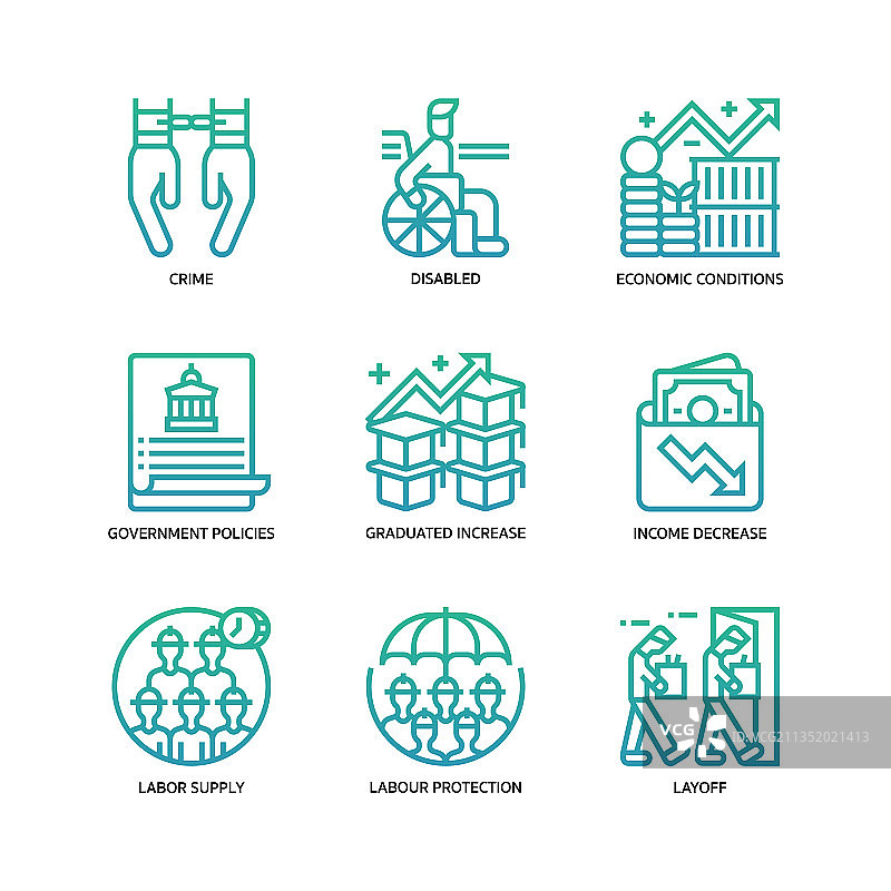 失业图标集图片素材