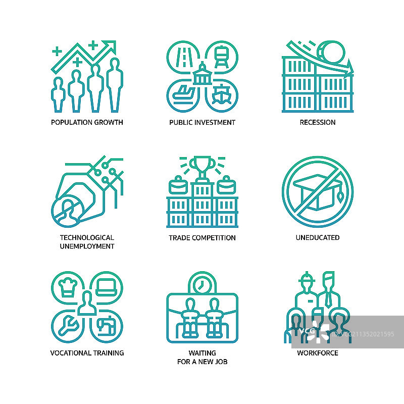 失业图标集图片素材