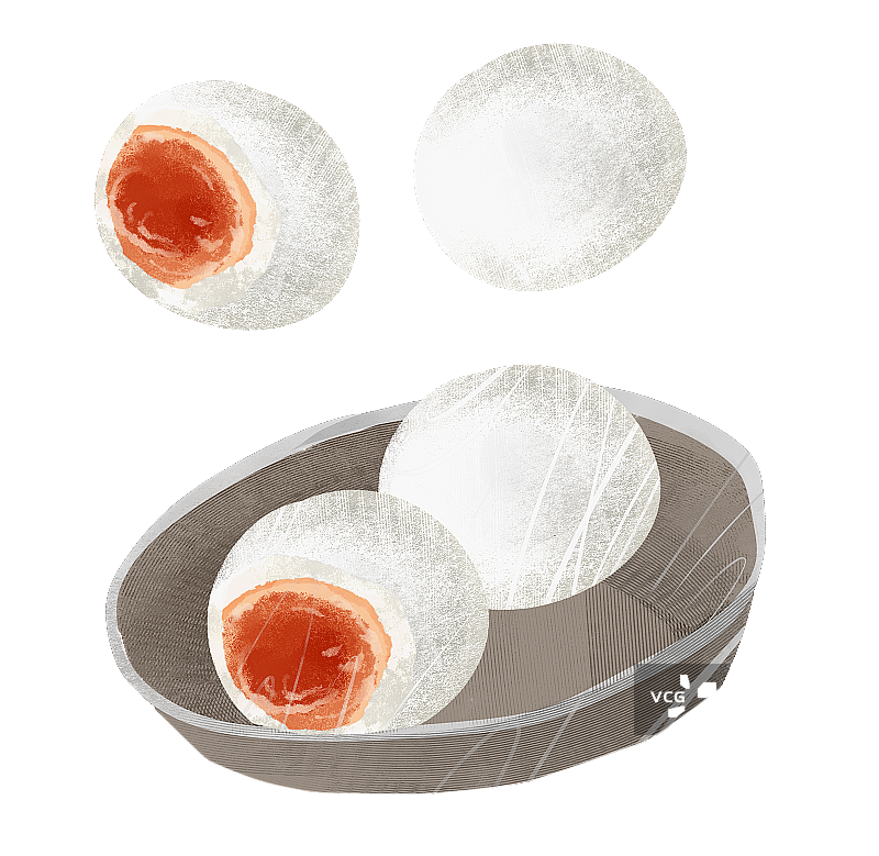 零食干吃汤圆插画元素图片素材
