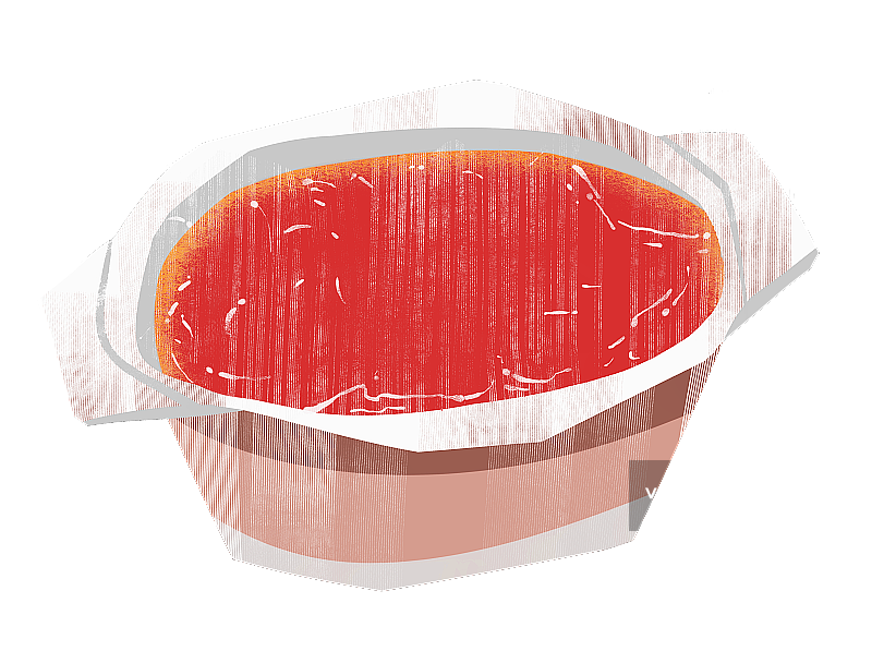 红色的番茄汤插画元素图片素材