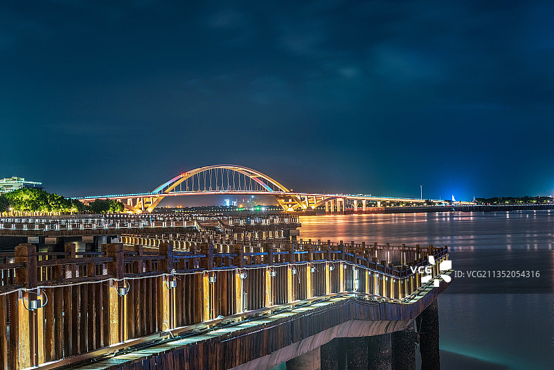 厦门五缘湾夜景图片素材