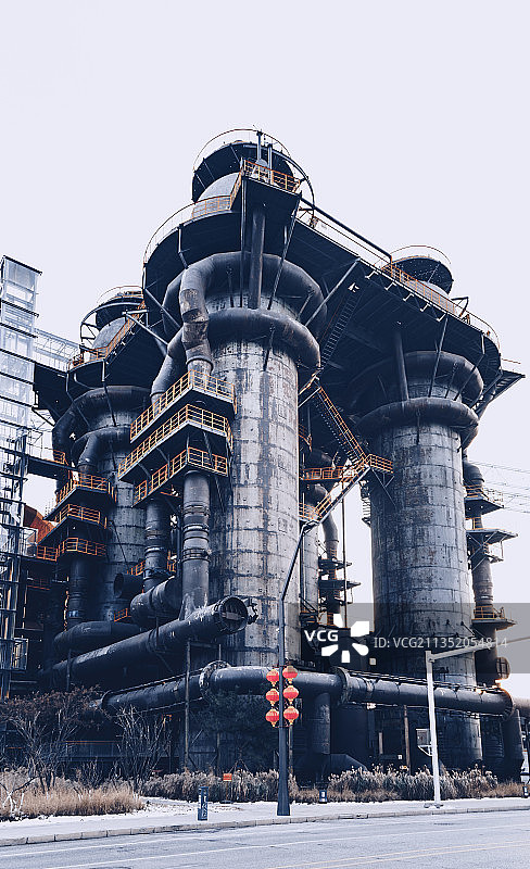 中国北京首钢园工业园区工业设备图片素材