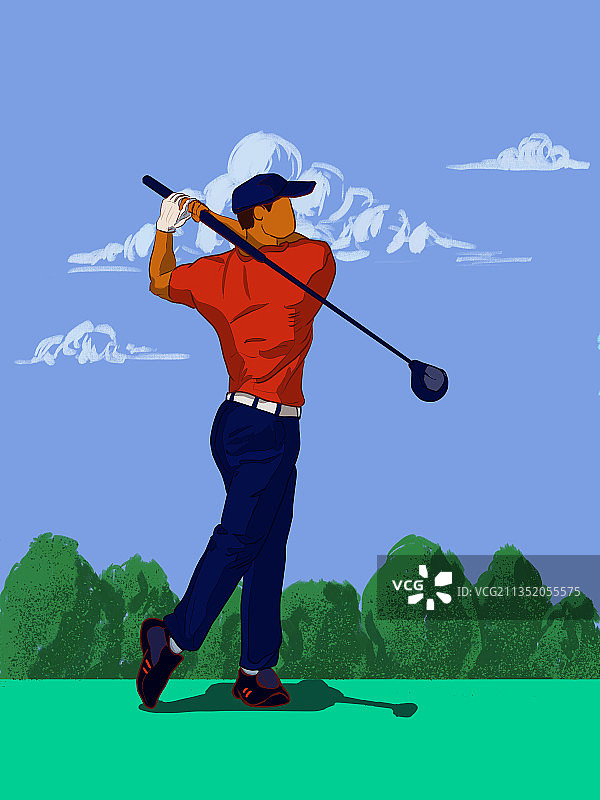 打高尔夫的人图片素材
