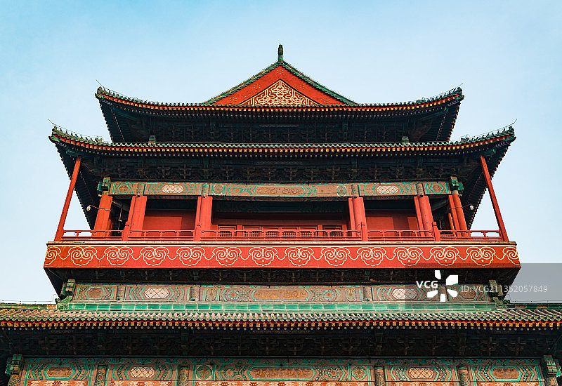 中国著名景观北京鼓楼图片素材