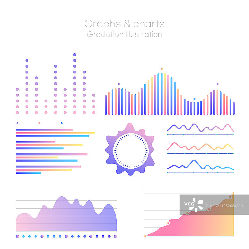 渐变色信息图表设计图片素材