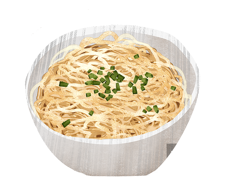 葱油面插画元素图片素材