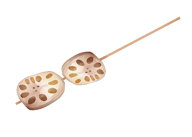 串串香藕片插画元素图片素材