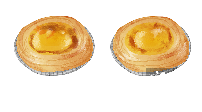 澳门葡式蛋挞插画元素图片素材