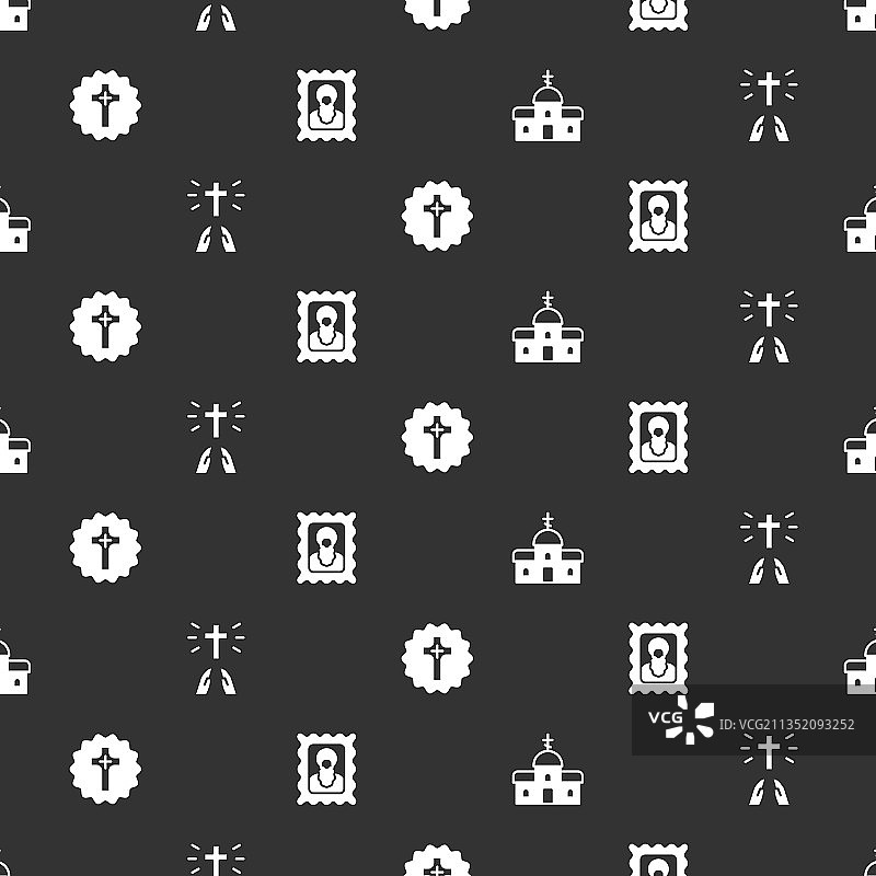 教堂建筑祈祷的手图片素材