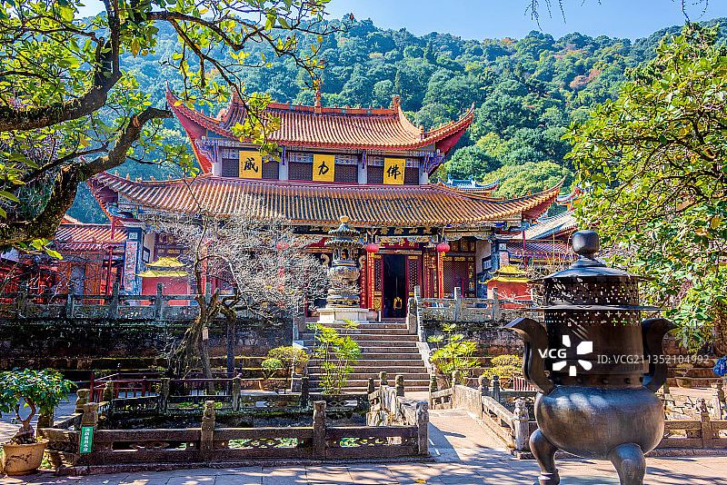 中国云南昆明西山风景区华亭寺图片素材