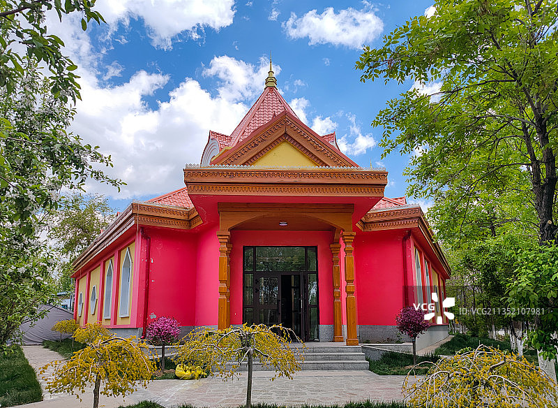 新疆伊宁六星街特色民居图片素材