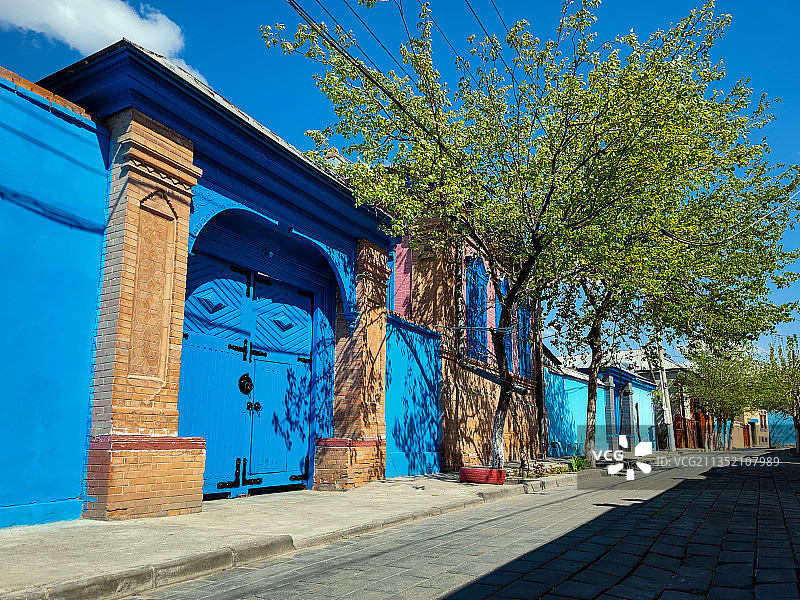 新疆伊宁喀赞其特色民居图片素材