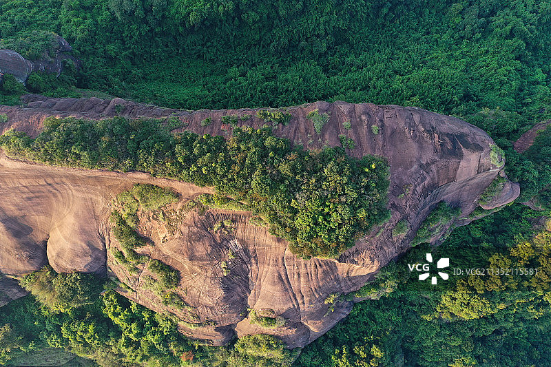 广东省韶关市仁化县中国红石公园丹霞山旅游风景区阳元石景区航拍图片素材