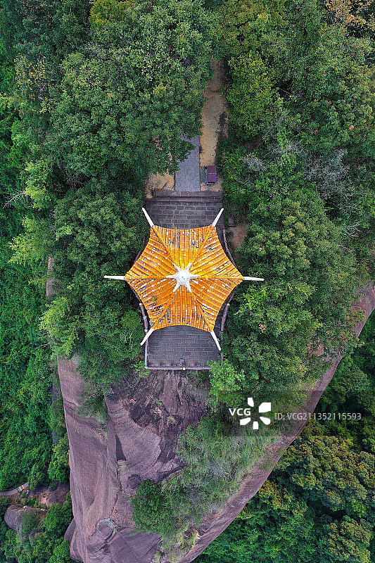 广东省韶关市仁化县中国红石公园丹霞山旅游风景区阳元石景区航拍图片素材