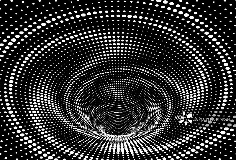 隧道或虫洞数字线框隧道3d图片素材