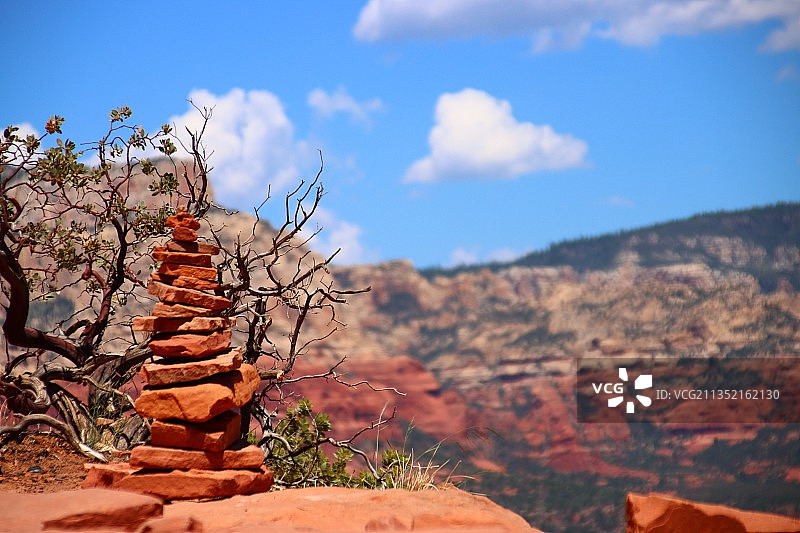 美国亚利桑那州的岩石地貌景观图片素材