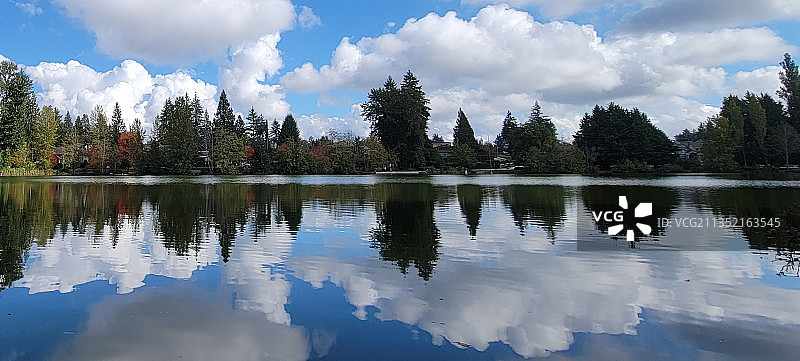 加拿大科基特拉姆湖泊全景图片素材