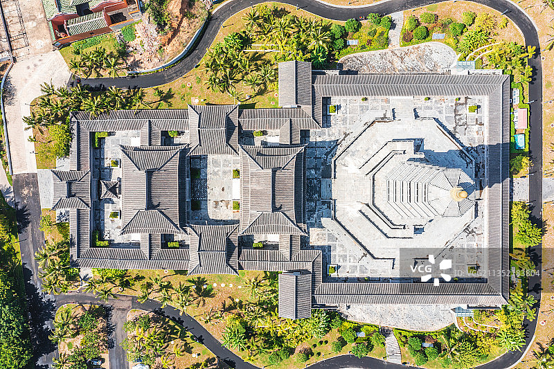 海南海口明昌塔公园俯瞰视角图片素材