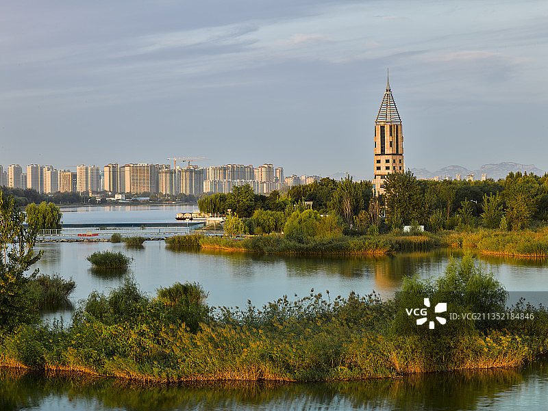 河北省石家庄市滹沱河湿地公园图片素材