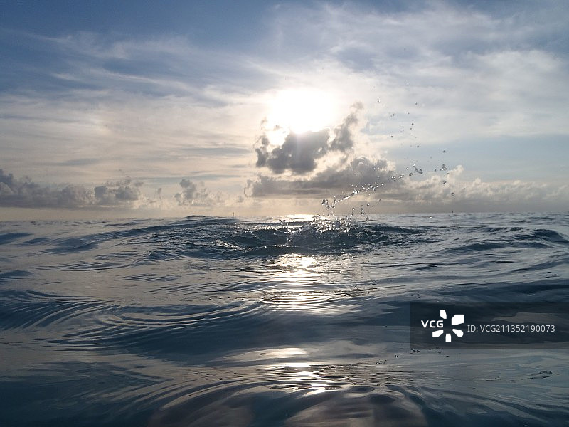 日落时大海与天空的风景图片素材