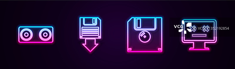 立体音响扬声器与软盘备份图片素材