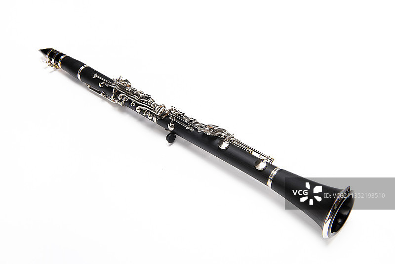 白色背景上的单簧管图片素材