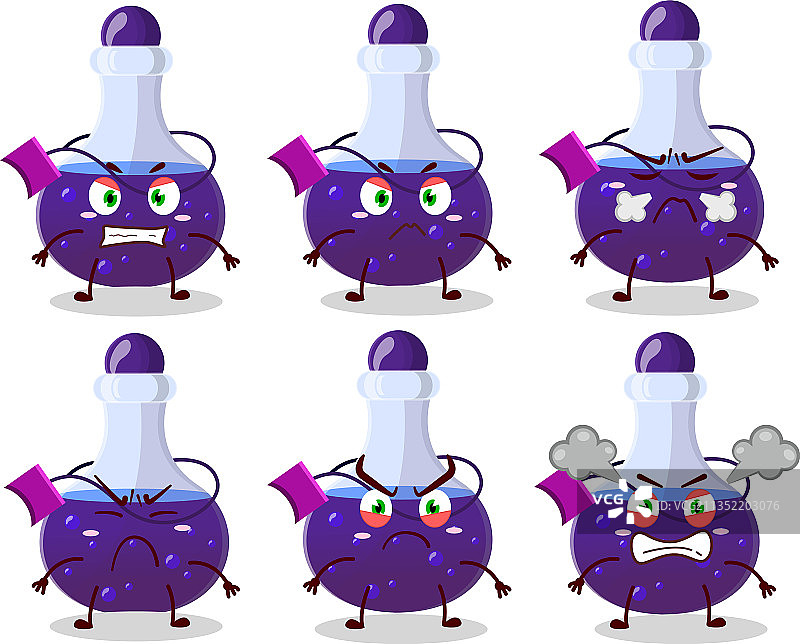 紫色魔法药水卡通人物图片素材