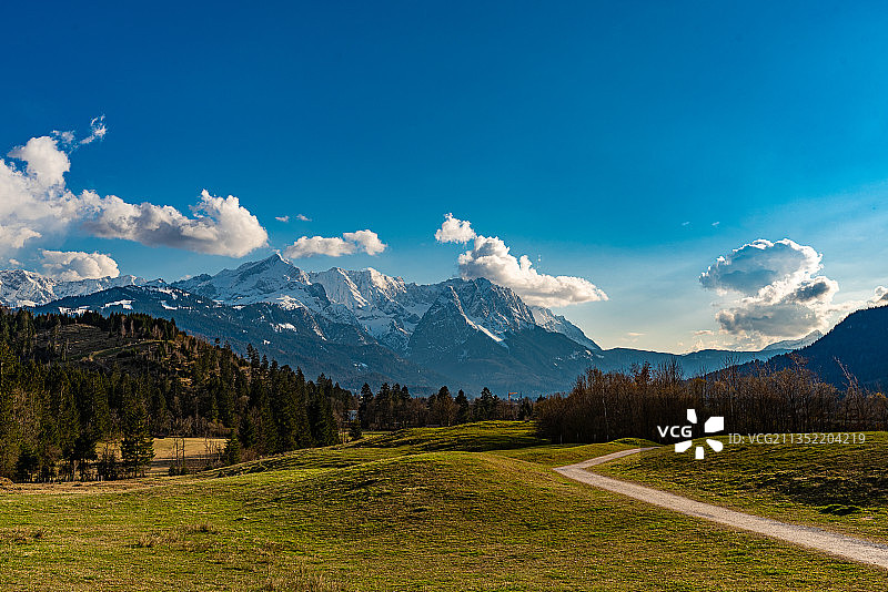 德国法尔尚特雪山风景图片素材