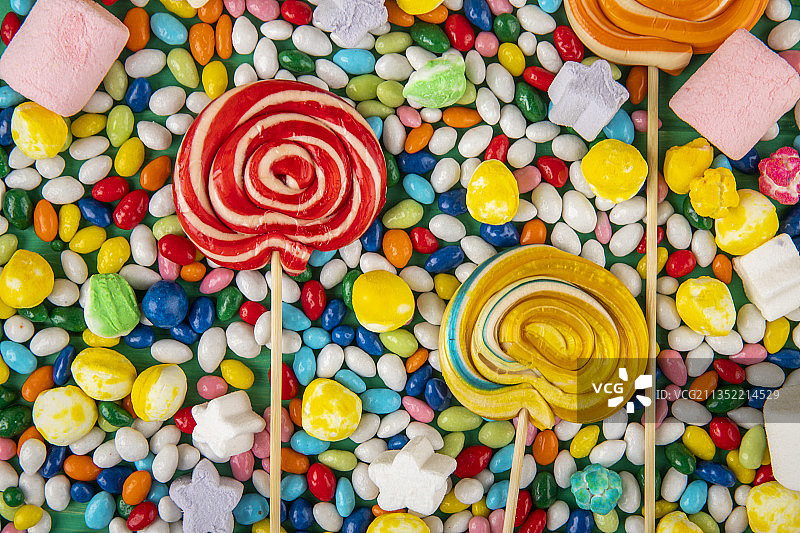彩色糖果全画幅照片图片素材
