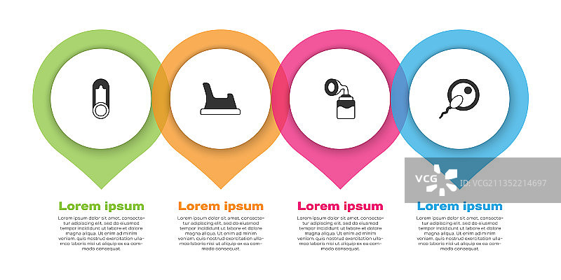 婴儿服装别针便盆吸奶器套装图片素材