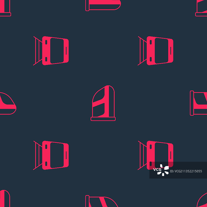 火车和铁路无缝图案套装图片素材