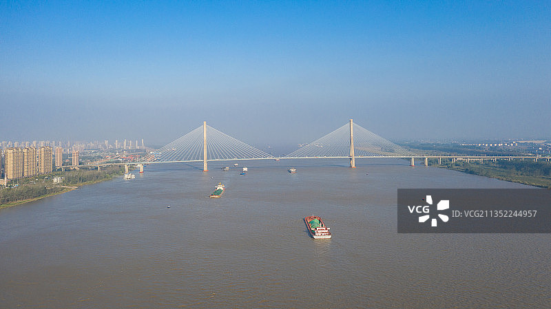 安徽安庆长江大桥风光图片素材