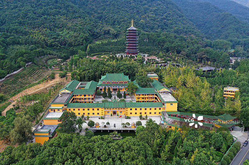 广东省韶关市乳源县云门山云门寺航拍图片素材