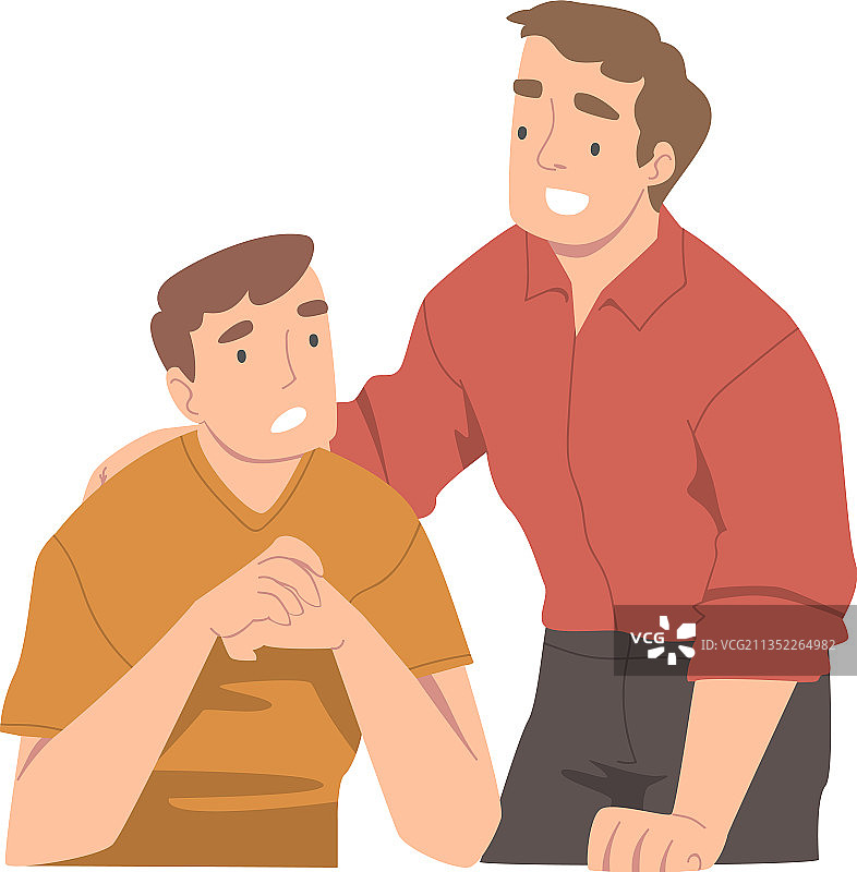 互相鼓励的朋友图片素材