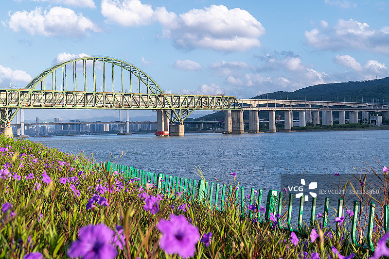 福州三江口生态公园闽江两岸风光（2021年国庆开园）图片素材