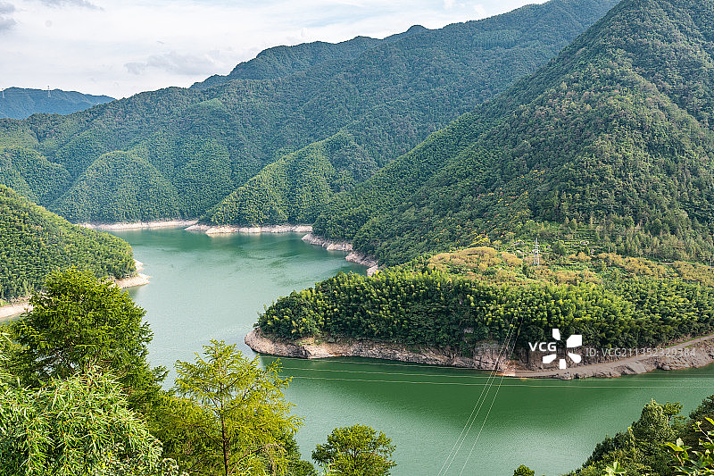浙江宁波余姚四明山茅镬村自然风景图片素材