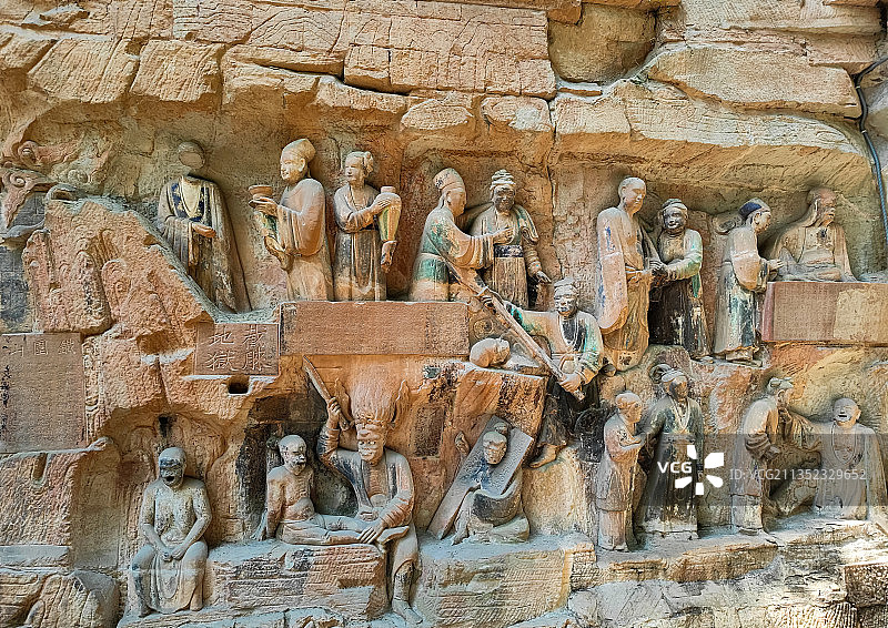 重庆宝顶山大足石刻图片素材