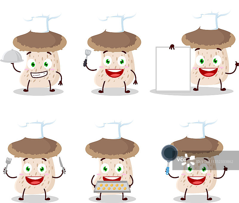 卡通人物：拟人化的香菇图片素材