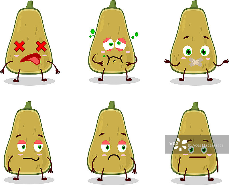 卡通南瓜切片角色图片素材