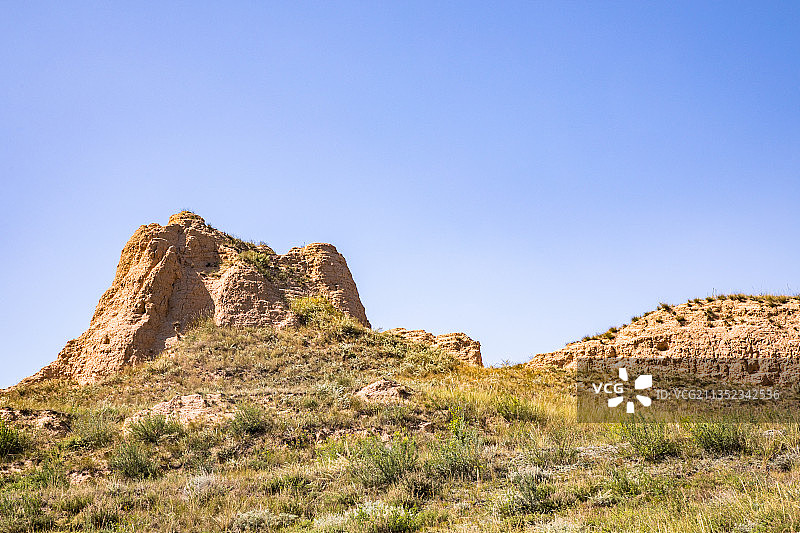 中国山西大同新平堡长城遗址图片素材