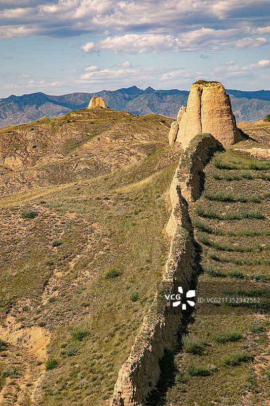 中国山西大同新平堡长城遗址图片素材