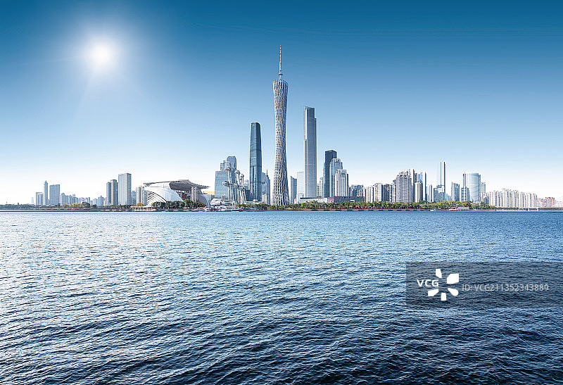 广州城市天际线图片素材