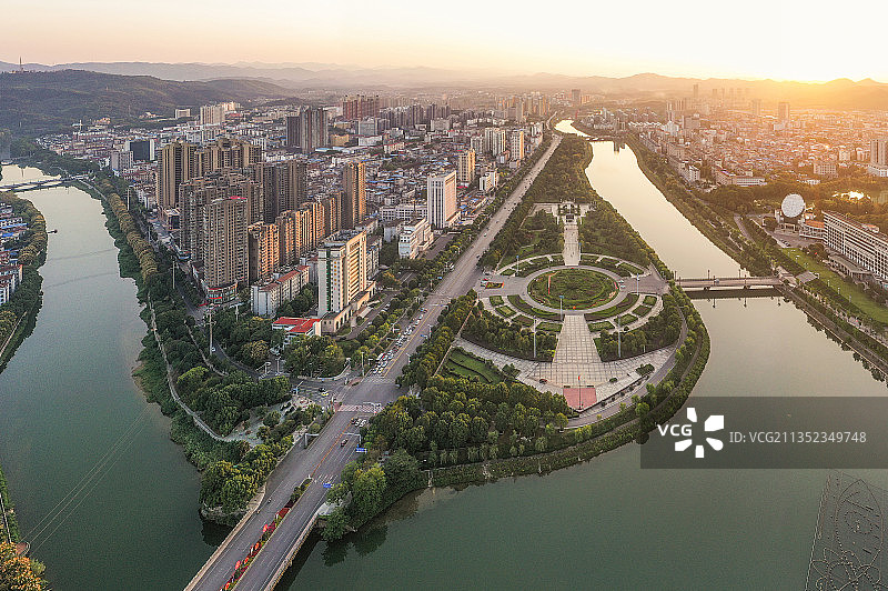 咸宁全景图片素材