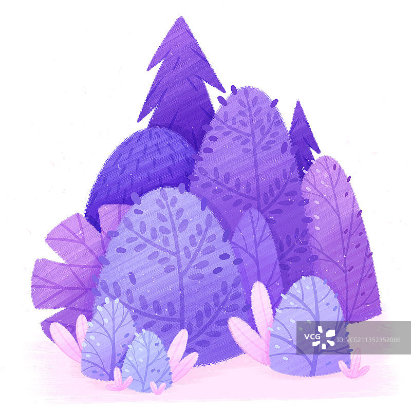 植物小场景插画图片素材