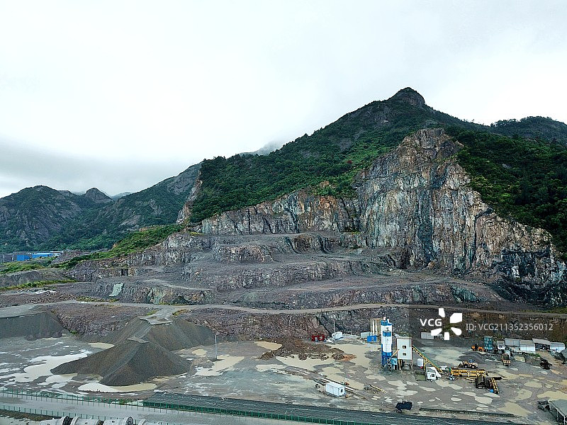 连江可门港，矿山开采图片素材